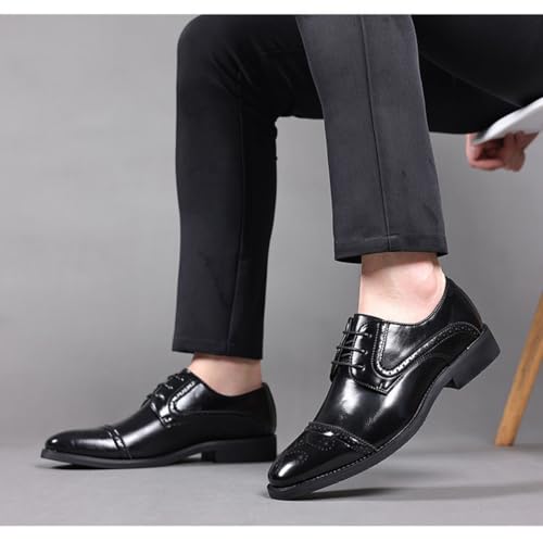 Men's Dress Shoes Lace-up Classic Derby Wingtip Brogues Formal Business Comfort Oxford Shoes3