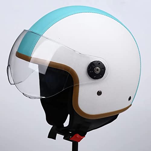 CERTIFICAZIONE DI SICUREZZA: questo mezzo casco retrò tedesco soddisfa gli standard di sicurezza DOT/ECE R2205. È approvato per tutto il traffico stradale negli Stati Uniti e in Europa, se hai bisogno di un casco per attività all'aperto, sarà la scelta migliore, può fornirti un'eccellente protezione di sicurezza.