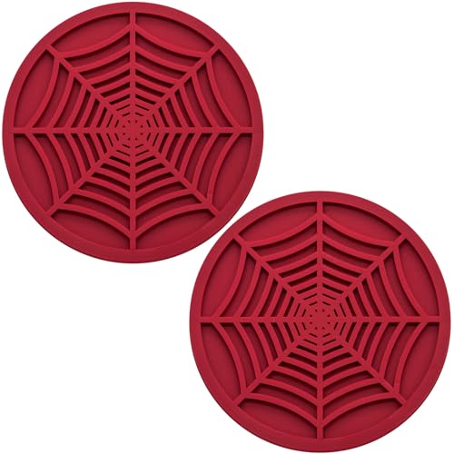 Set 2 Portavasos para Carro 2.75 pulg Antideslizante Rojo miniatura 1