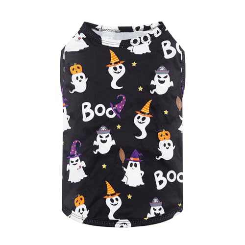 Image of CuteBone Dog Shirts 2-Pack Soft Pet Clothes Breathable Summer Vest for Small Puppy and Stretchy Cat Apparel
