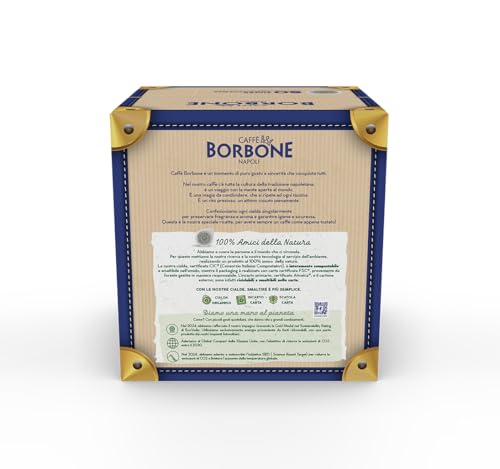 Caffè Borbone Kompostierbare Kaffeepads, Gold-Kaffeemischung - 50 Pads - Kompatibel mit ESE System Papier Pads 44 mm 4