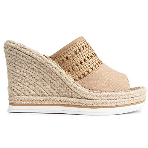 TOMS Womens Monica Wedges Sandals Natural 6 UK