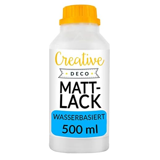 Creative Deco Acryl Mattlack Firnis | 500 ml Flasche Klarlack | Oberflächenfinish auf Wasserbasis | Permanenter farbloser Lack | Verwendung im Innen- und Außenbereich | Bastelprojekte und Gemälde