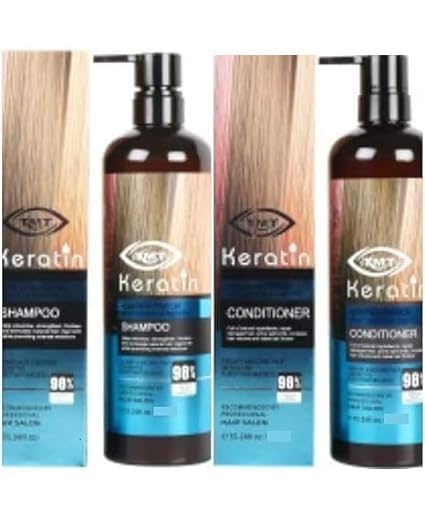 DTMTV Keratin Smooth Shampoo & Conditioner for Straighter, Shinier Hair-Nourishes Dry Hair & Controls Frizz | Sulphate free | Paraben Free | Keratin Shampoo | Keratin Conditioner | For Men & Women | 1000ML Each(Combo Pack)