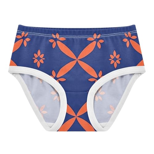 Geometric Pattern Girls' Soft Triangle Panties Organic Underwear for Young Girls in Sizes 2T,3T, 4T, 5T, 6Y and 8Y