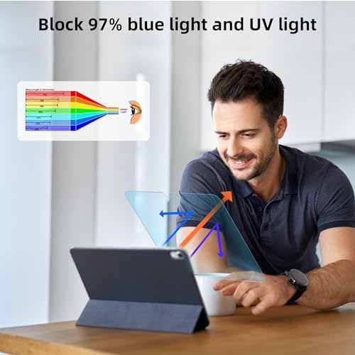 Image of [2 Pack] Anti Blue Light Screen Protector for iPad 10th generation (10.9 inch, 2022 Model), iPad 10th Gen Screen Filter, High Sensitive /Anti Glare /Bubble Free, with Easy Installation Kit