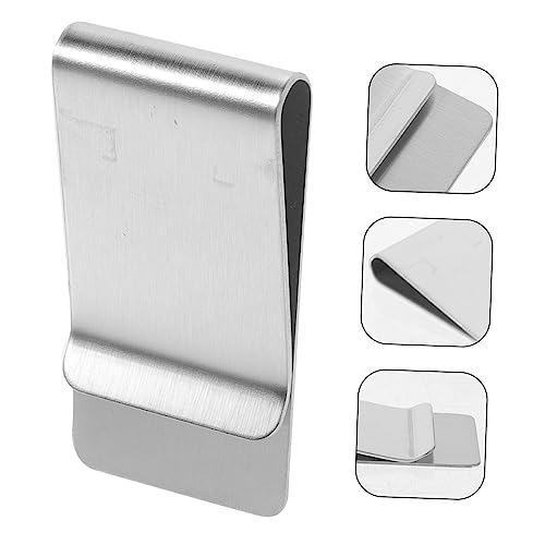 Money Clip Wallet Stainless Steel Men's Card Holder Double-sided Chrome Finish3