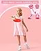 Suhine 24 Pairs Teens Pink Ribbon Breast Cancer Awareness Socks Sport Sock Bulk Pack Pink Crew Socks for Youth, 12 Styles, 5.91 x 6.69 Inch