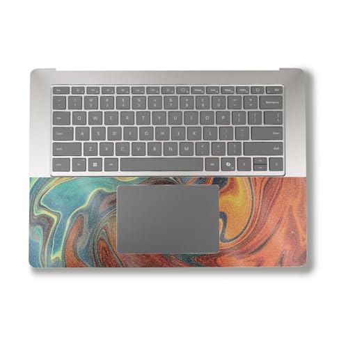 Image of Glossy Glitter Laptop Skin Compatible with Surface Laptop 7 15 inch (2024) - Lava Water - Premium 3M Vinyl Protective Wrap Decal Cover - Easy to Apply | Crafted in The USA by MightySkins