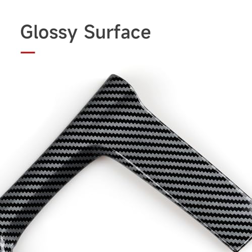 Image of Car Gear Shift Panel Decals for 2016 2017 2018 2019 2020 2021 Honda Civic Accessories 10th Gen ABS Carbon Fiber Interior Stickers
