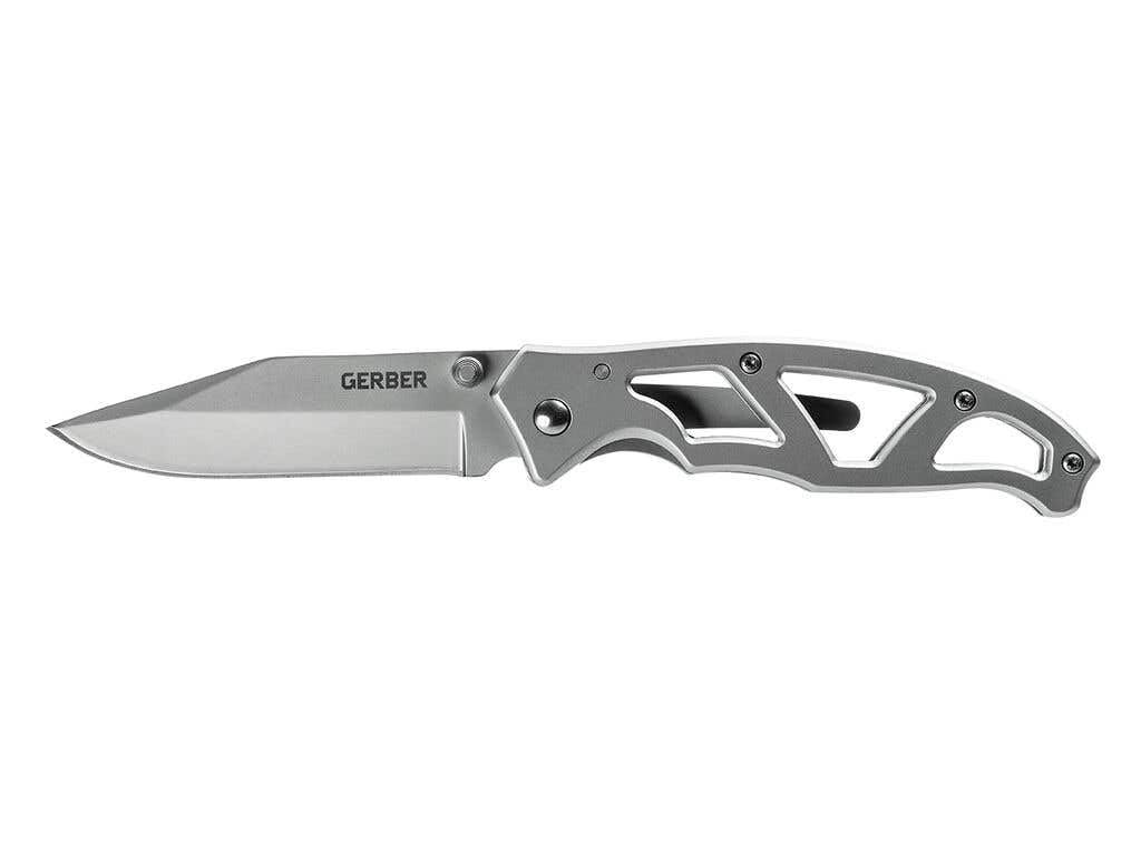Gerber Paraframe Combo: 10,49 cm zamknięty, 7,62 cm, czarny uchwyt ze stali nierdzewnej, łącznie z breloczkiem do kluczy z czerwonego wina i uchwytem na kostki