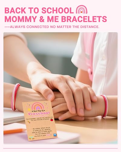 UNGENT THEM Back to School Stuff Mommy and Me Mother Daughter Bracelets First Day of School Gifts for Girls2