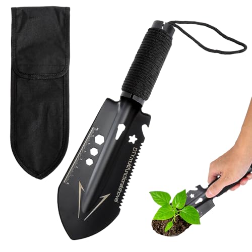Mini Campingschaufel 7-in-1 für Outdoor Einsatz – Multifunktionale Schaufel mit Paracord Griff, Klappspaten Design, Flaschenöffner, Sechskantschlüssel Säge für Auto, Wandern, Survival & Camping