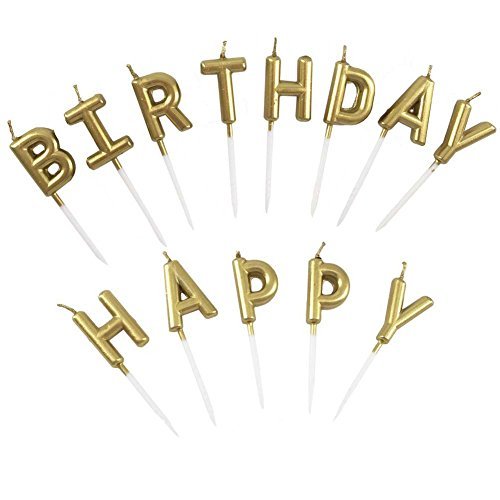 Unique Gold Birthday Letter Cake Candles Funny Birthday Candles