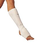 Die Schützer aus dauerelastischem, bandageähnlichem Gewebe bieten einen zusätzlichen Stützeffekt. Ein Schaumstoffpolster (10 mm) an den Problemstellen vermindert die Prellungsgefahr beim Kampfsport.
