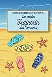 Dieses Notizbuch gehört der coolsten Trainerin des Sommers: Trainerin Geschenk - liniertes blanko Notizbuch für Trainerinnen, die den Sommer lieben