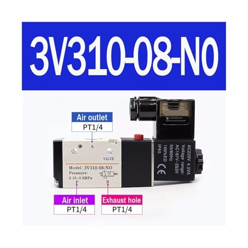 Vanne de régulation d'air 3V310-08NO à commutation rapide DC 12V - 3