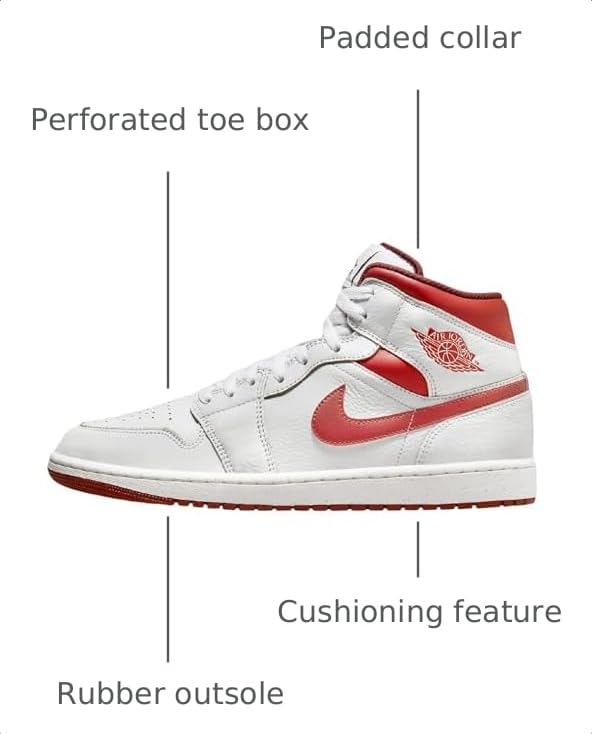 Image of Nike Boys' Air Jordan 1 Mid GS Sneakers