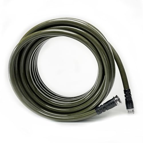 Water Right Polyurethane Garden Hose | 25 Foot | Made in USA | Maximum Flow | 5/8” Inner Diameter | Drinking Water Safe | Lead, BPA & Phthalate-Free | Olive | 300 PSI Burst Pressure