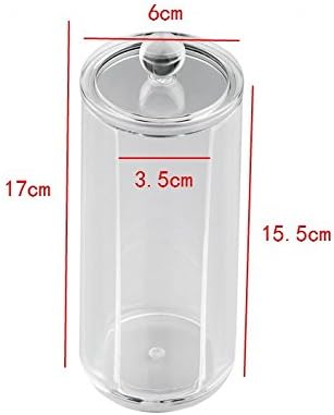 Miniatura 4 de Kamay's Almohadilla de bolas de algodón transparente, almohadillas de maquillaje, dispensador, contenedor organizador con tapa, organizador de