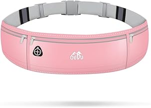 LaufgüRtel FüR Handy, wasserdichte Lauf HüFttasche Mit Verstellbarem Gummiband, Bauchtasche Ultraleichte GüRteltasche GroßEr KapazitäT FüR Joggen, Fitness, Radfahren Und Reisen (Rosa)