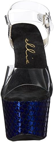 Ellie Shoes Women's 709-mermaid Platform Sandal, Blue, 9 M US | Image 1