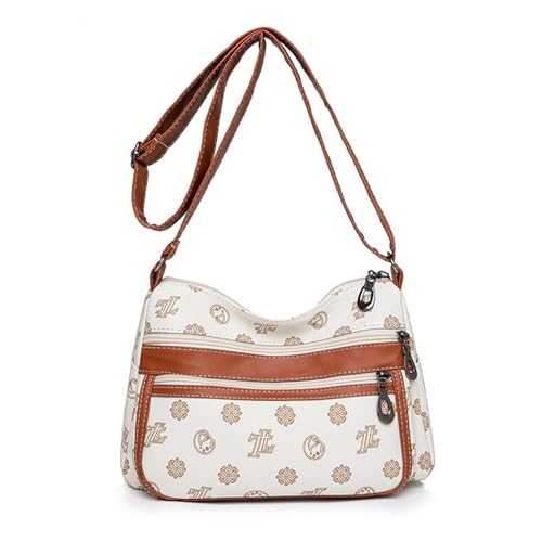 Sac à bandoulière multi-poches en cuir PU pour ranger vos livres
