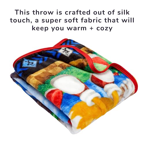 Image of Franco Sonic The Hedgehog Anime Kids Bedding Super Soft Silk Touch Throw, 40 in x 50 in, (Official Licensed Product) (Pack of 3)