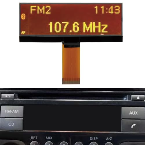NV200 Autoradio LCD Ecran pour Nissan, pour Qashqai, pour Juke, pour Micra, pour Navara NV200 86KK2U00SC975YHH13FFO Lecteur Radio LCD Display(123 x 36 pixels)