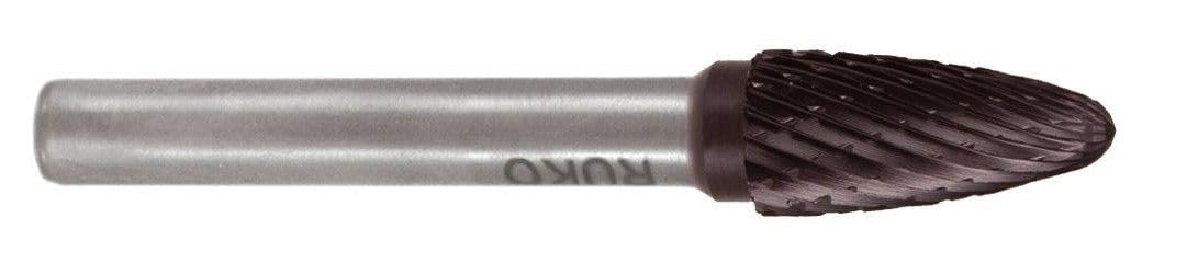 Fresas de metal duro TiCN forma F - RBF Arco completo, alta precisión y durabilidad, ideales para mecanizado en acero y aleaciones.