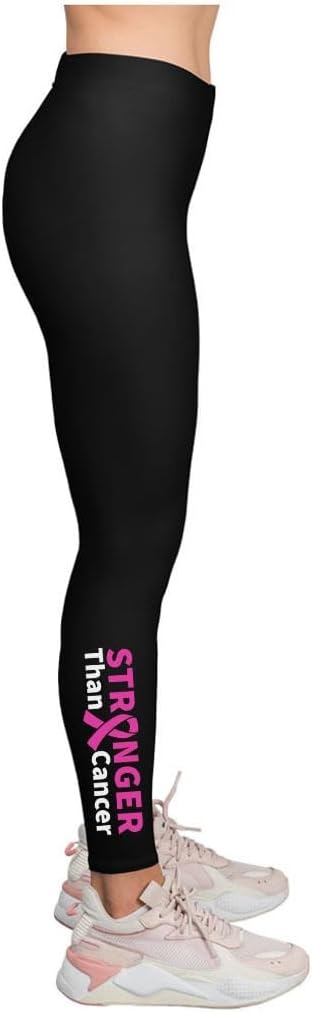 Tstars Breast Cancer Pink Ribbon Leggings Women Yoga Workout Pants