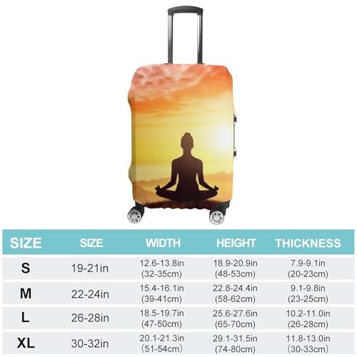 Yoga Meditation Luggage Cover Elastic Suitcase Protector Case Anti-Scratch Washable Baggage Covers Protector For Traveling, Aircraft Consignment M2