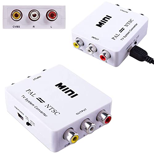 Image of PAL /NTSC /SECAM to PAL /NTSC Mini Bi-Directional TV System Converter Switcher for DVD, VCD Players, Video Cameras, VCRs, DVR, PS2, PS3, Xbox Game Consoles, TV Satellite Receiver