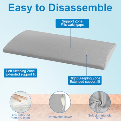 Miniatura 3 de Ainiv Almohada Apoyo Lumbar, Cojín De Espuma Viscoelástica Para Aliviar Dolor Lumbar, Ideal Para Cama, Silla Oficina Asiento Coche
