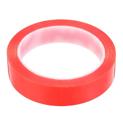 Image of MECCANIXITY 25mm(1 inch) x 10m Phone Repair Adhesive Tape LCD Screen Repair Sticker Double Sided for Cell Phone Tablet Laptop Clear Red