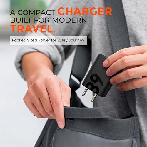 Image of 68W USB-C Turbo Power Charger, Super Fast Wall Adapter Compatible with Moto Edge 30 /40 /50 Series, Moto G82 /G84 /G45 and USB-C Smartphones & Tablets, High-Speed Safe Charging (Black).