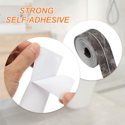 Image of PATIKIL Caulk Tape Waterproof Self Adhesive, PVC Toilet Caulking Sealant Strip Bathtub Caulk Sealing Strip Tape for Bathroom Kitchen Countertop, Ink Painting (1.5 Inch x 16.4 Ft)