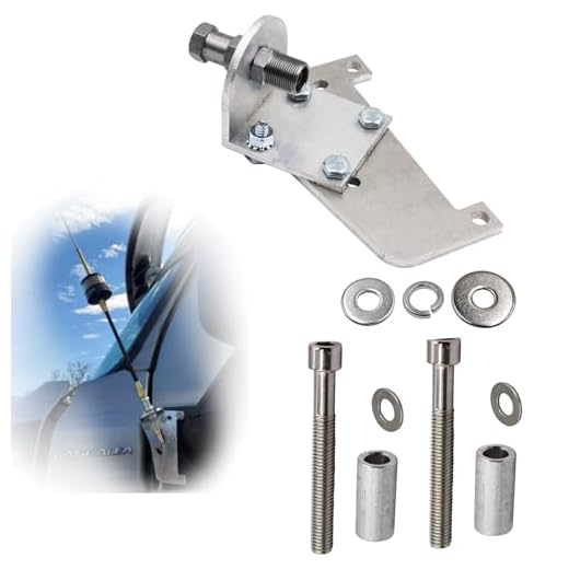 Cascadia Mirror Antenna Mount, Adjustable Angle Mirror Base Antenna Mount with SO239 Stud Compatible with Freightliner P4 Trucks 2017-2024 - PCA5502