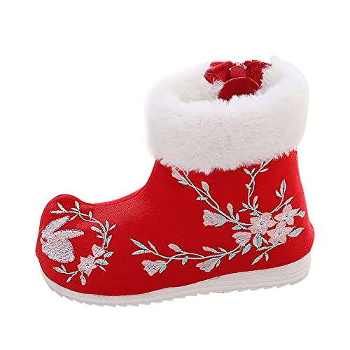 Children Shoes Xloth Shoes Wwarm Winter Snow Boots Embroidered Printed Shoes Ethnic Style Cotton Boots Baby Boots