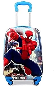 D Paradise Cartoon print Spiderman 16 INCHES polycarbonate 4 wheels Travel Suitcase for kids girls and boys