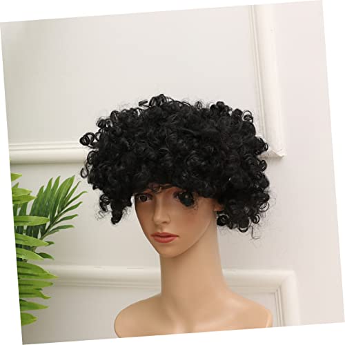 LIFKOME Peruca Afro Fofa Peruca Afro Conduzida Peruca Arco-íris Curta Cabelo Peruca Discoteca Peruca