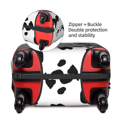 Dalmatian Print Dog Travel Luggage Cover Elastic Suitcase Protector Washable Baggage Covers For Trunk Case Fits 25-28 Inch Luggage3