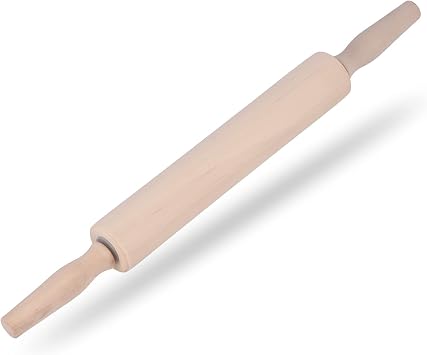 Royalford Wooden Rolling Pin | Professional Dough Roller | Dough Tortilla Rolling Pin, Essential Kitchen Utensil Tool for Bakers & Cooks for Pasta Cookie Dough Cake Pastry Pizza Fondant Chapatti Pie