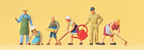 PREISER 14081 PR 14081 People Working in Garden (6) HO Scale Models
