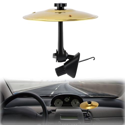 Car Crash Cymbal Air Vent, Mini Drum Cymbal For Music Lovers, Easy Clip-On Cymbal For All Types Of Vehicles (Gold)