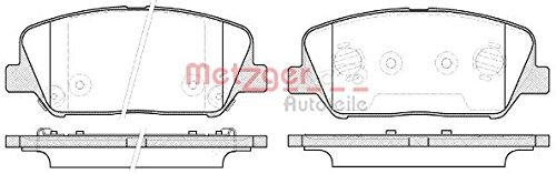 METZGER Juego de pastillas de freno Delantero con avisador acústico de desgaste 1170780 Juego de pastillas de freno Compatible con KIA CEE`D Sportswagon JD, HYUNDAI i30 GD