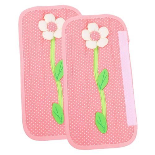 GARIOUANS 2 piezas Cubiertas para Tiradores de Puerta de Frigorífico Protectores Antiescarcha y Antiestáticos para Electrodomésticos de Cocina Decoración Funcional Color Rosa