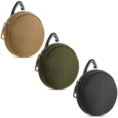 GXGM 3 Pezzi porta monete da uomo, Multifunzione Portamonete Piccolo, Portamonete con Cerniera, Porta Premietti per Cani, Ciotola per Cani Portatile Può Essere Utilizzato per Chiavi, Cibo per Cani