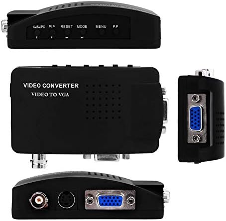 Yosoo CCTV BNC Camera Composite S-Video To VGA Converter Adapter In To PV VGA LCD Out