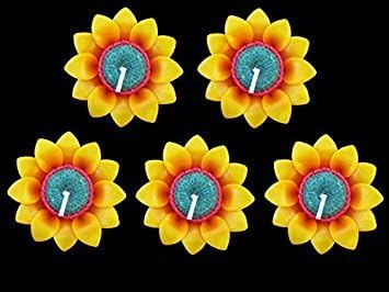 Candles-scented Sunflower Floating Candles From Thailand